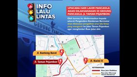 Upacara digelar di Gedung Pancasila