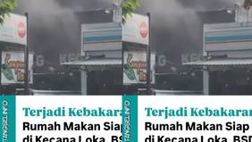 Telah terjadi kebakaran di Rumah Makan Siap Saji, yang berada di Jalan Kencana Loka, BSD, Jumat (13/6).