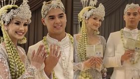 Alyssa Daguise dan Al Ghazali resmi menikah hari ini, dan memakai konsep adat Sunda di acara akad mereka.