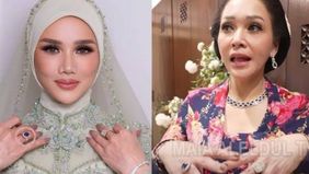 Mulan Jameela pamer pakai cincin blue sapphire di acara akad nikah Al Ghazali, mirip dengan punya Maia Estianty.