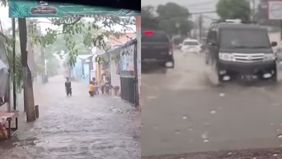 Hujan deras yang mengguyur wilayah Tangerang Selatan sejak siang hari mengakibatkan genangan banjir di beberapa titik, termasuk di Jalan Ciater Raya dan Jalan Nusa Loka, BSD.