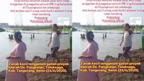 Menurut informasi warga di sana, ketiganya sudah dievakuasi namun hanya 1 anak saja yang selamat. Sementara 2 anak lagi dinyatakan meninggal dunia.