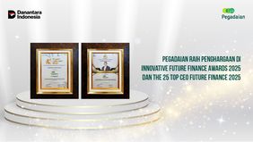 PT Pegadaian memborong 2 (dua) penghargaan pada malam penganugerahan Innovative Future Finance Awards 2025 yang diselenggarakan di Jakarta, pada Kamis, 19 Juni 2025.