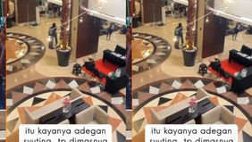 Dalam video yang dibagikan terlihat Dimas Anggara berdiri bersebelahan dengan Kiesha Alvaro. Ia meminta maaf dan mengakui atas tuduhan kekerasan yang melibatkannya.