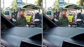 ada orang tertabrak kereta meninggal dunia terpantau sedang dievakuasi, lalu lintas setelah SPBU Simpang Volvo tersendat arah ke pasar Minggu, Rabu 02/07/2025.
