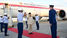 Pesawat Garuda Indonesia-1 yang membawa Presiden Republik Indonesia Prabowo Subianto tiba di Air Base Galeão, Rio de Janeiro, Brasil, pada Sabtu pagi, 5 Juli 2025, sekitar pukul 06.30 waktu setempat.