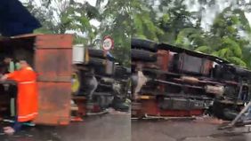 Insiden kecelakaan melibatkan sebuah truk terjadi di Jalan Tol Cinere-Jagorawi (Cijago) arah Andara, tepatnya di KM 45, pada Minggu, 6 Juli 2025.