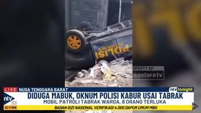 Insiden kecelakaan melibatkan mobil patroli polisi milik Polsek Hu'u terjadi di Desa Hu'u, Kabupaten Dompu, NTB. 
