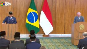 Presiden Republik Indonesia, Prabowo Subianto menyampaikan keselarasan pandangan antara Indonesia dan Brasil dalam berbagai isu geopolitik global, khususnya terkait upaya penyelesaian konflik serta reformasi tata kelola internasional. 