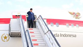 Pesawat Garuda Indonesia-1 yang membawa Presiden Prabowo dan rombongan terbatas lepas landas dari Pangkalan Udara Brasilia, pada pukul 17.20 waktu setempat.