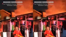 Terjadi kebakaran warung kelontong di Kp.Pangkalan Kramat, Semanan Kalideres Jakarta Barat Pada Jumat dini hari tadi (11/07/2025) sekitar pukul 03.38 wib.