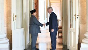 Prabowo Subianto, bertemu dengan Raja Belgia, Raja Philippe, di Istana Laeken