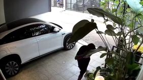 Beredar rekaman CCTV yang menunjukan aksi maling yang mengambil paketan di rumah Rafael Tan.