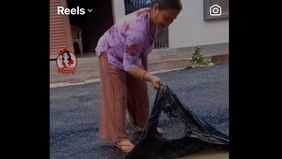 Viral di media sosial video yang memperlihatkan kualitas buruk pengaspalan jalanan.