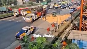 Saat ini kecelakaan sudah dalam penanganan petugas jasamarga.