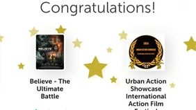 Film aksi asal Indonesia bertajuk "Believe: Takdir, Mimpi, Keberanian" berhasil menorehkan prestasi internasional dengan lolos dalam seleksi Urban Action Showcase, bagian dari International Action Film Festival 2025 yang akan digelar di New York.