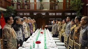 Presiden Republik Indonesia, Prabowo Subianto, menerima kunjungan kehormatan dari Kepala Departemen Pengembangan Peralatan Komisi Militer Pusat Republik Rakyat China, Jenderal Xu Xieqiang