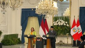 Presiden Republik Indonesia Prabowo Subianto menyambut hangat kunjungan Presiden Republik Peru, Dina Ercilia Boluarte Zegarra, beserta rombongan di Jakarta pada Senin, 11 Agustus 2025.