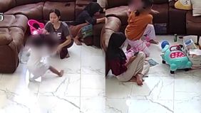 Victory anak Afifah Riyad menjadi korban aniaya suster pengasuhnya sendiri, dimana terekam dalam video sang anak dibanting dijambak dengan sangat keras.