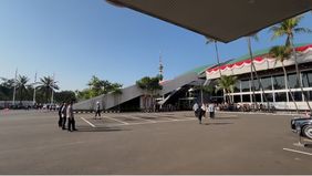 Kompleks Parlemen, Senayan, Jakarta, tampak dipenuhi aktivitas sejak pagi hari menjelang pelaksanaan Sidang Tahunan MPR RI dan Sidang Bersama DPR RI–DPD RI Tahun 2025,