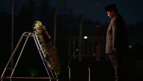 Presiden Prabowo Subianto memimpin ziarah nasional dan renungan suci di Taman Makam Pahlawan (TMP) Nasional Utama Kalibata, Jakarta