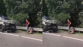 Kecelakaan lalu lintas terjadi di Tol Jagorawi KM 25 arah Bogor pada Sabtu, 23 Agustus 2025 siang.