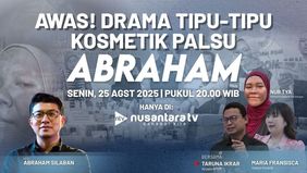 Saksikan penelusuran tim program Abraham Nusantara TV selengkapnya bersama Dokter Estetik Maria Fransisca, Korban Kosmetik Berbahaya Nur Tya, dan Kepala BPOM Taruna Ikrar secara eksklusif, Senin, 25 Agustus 2025, pukul 20:00 WIB. 