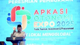 Presiden RI Prabowo Subianto membuka acara Apkasi Otonomi Expo (AOE) 2025, “Trade, Tourism, Investment and Procurement” di ICE BSD Kabupaten Tangerang, Banten, Kamis 28 Agustus 2025. 