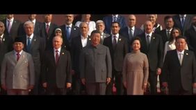 Presiden Prabowo Subianto menghadiri parade militer sekaligus peringatan 80 tahun pemerintahan China yang digelar di Tiananmen Square, Beijing, Rabu, 3 September 2025. 