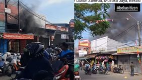 Kebakaran diduga disebabkan oleh korsleting listrik. Saat ini api sudah berhasil dipadamkan oleh petugas Damkar.