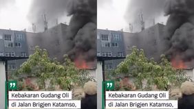 (Selasa, 9 September 2025)—Sebuah gudang oli yang berlokasi di Jalan Brigjen Katamso, RT.10/RW.06, Kelurahan Slipi, Kecamatan Palmerah, Jakarta Barat dilaporkan terbakar.