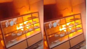 Menurut informasi, saat tabung gas yang sebelumnya kosong dan dilakukan pergantian tabung gas yang terisi lalu di tinggal ke belakang, namun saat kembali tiba-tiba api sudah membesar. Namun situasi tersebut sudah dapat di kondisikan dengan warga seki