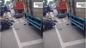 Laka lantas depan Masjid Rawa Lele, Kalideres, Jakarta Barat sekitar jam 15.00 WIB.