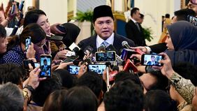 Erick Thohir terima serah jabatan Menteri Pemuda dan Olahraga (Menpora) dari Dito Ariotedjo di Auditorium Wisma Kemenpora, Kamis 18 September 2025.