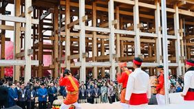 Presiden Republik Indonesia, Prabowo Subianto, pada Sabtu, 20 September 2025, mengunjungi Paviliun Indonesia di Expo 2025 Osaka, Jepang. 