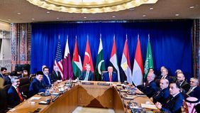 Presiden Republik Indonesia, Prabowo Subianto, menghadiri Multilateral Meeting on the Middle East atas undangan Presiden Amerika Serikat, Donald Trump.