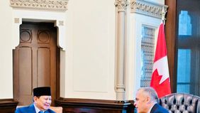 Presiden RI Prabowo Subianto mendapat jamuan makan malam sekaligus diajak berkeliling galeri seni oleh Perdana Menteri Kanada, Mark Carney, di Fred and Elizabeth Fountain Garden Court, National Gallery of Canada, Ottawa, Rabu malam waktu setempat.