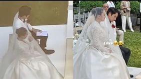 Amanda Manopo dan Kenny Austin diduga tengah menggelar acara pemberkatan pernikahan pagi ini, dan akan dilanjutkan resepsi pada sore hari nanti.