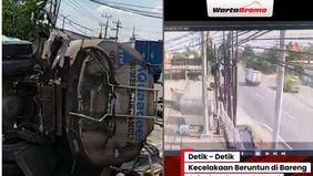 Beredar video Detik - detik kejadian sempat terekam CCTV di sekitar lokasi. Dugaan awal kecelakan akibat rem blong. Saat ini masih dilakukan upaya penyelidikan atas insiden laka Beruntun ini.