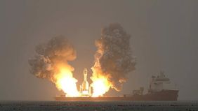 China kembali menunjukkan kemajuan dalam teknologi antariksa dengan meluncurkan roket pengangkut Gravity-1 Y2 dari perairan lepas pantai Haiyang, Provinsi Shandong, pada Sabtu (11/10). Roket tersebut diluncurkan pukul 10.20 waktu Beijing (09.20 WIB) 