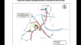 Dinas Perhubungan (Dishub) DKI Jakarta akan melakukan pengalihan lalu lintas di 18 ruas jalan yang bersinggungan dengan rute Jakarta Running Festival (JRF) 2025 yang digelar pada 25–26 Oktober 2025.