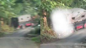 Sebuah mobil Dalmas yang mengangkut puluhan siswi mengalami kecelakaan di tanjakan curam menjelang lokasi acara.