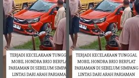 Telah terjadi kecelakaan tunggal mobil honda brio berplat pariaman di sebelum simpang lintas dari arah pariaman, korban luka-luka dan di bawa ke rumah sakit terdekat.