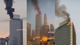 Kebakaran terjadi di Petronas Tower 3 yang terletak di pusat kota Kuala Lumpur, Malaysia, pada Sabtu pagi, 1 November 2025.