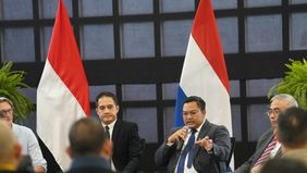 Ketua Umum Asosiasi Pelaku Usaha Desa Seluruh Indonesia (APUDSI) Maulidan Isbar bersama jajaran pengurus APUDSI menghadiri kegiatan Discovering The Magnificence of indonesia (DMI) Expo 2025 yang digelar di Utrect, Belanda