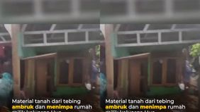 Seorang remaja berusia 12 tahun mengalami luka setelah tertimpa material bangunan yang roboh. Korban langsung dibawa ke klinik untuk mendapat perawatan.