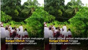 Taruna Siaga Bencana (Tagana) Kecamatan Ciemas, Iyan Hermansyah, mengatakan air mulai menggenangi kawasan permukiman dan lahan pertanian sejak pagi hari.