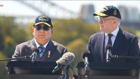 Presiden Republik Indonesia Prabowo Subianto menyampaikan apresiasi kepada Pemerintah Australia atas penyambutan hangat selama kunjungan kenegaraannya
