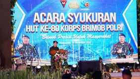 Kapolri Jenderal Pol. Listyo Sigit Prabowo memberikan apresiasi kepada Korps Brimob Polri yang di usia ke-80 tahun tetap aktif mendukung program pemerintah, termasuk ketahanan pangan nasional.