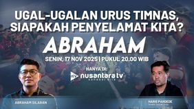 Saksikan selengkapnya program Abraham bertajuk "Ugal-ugalan Urus Timnas, Siapakah Penyelamat Kita?", malam ini pukul 20.00 WIB, hanya di Nusantara TV.   